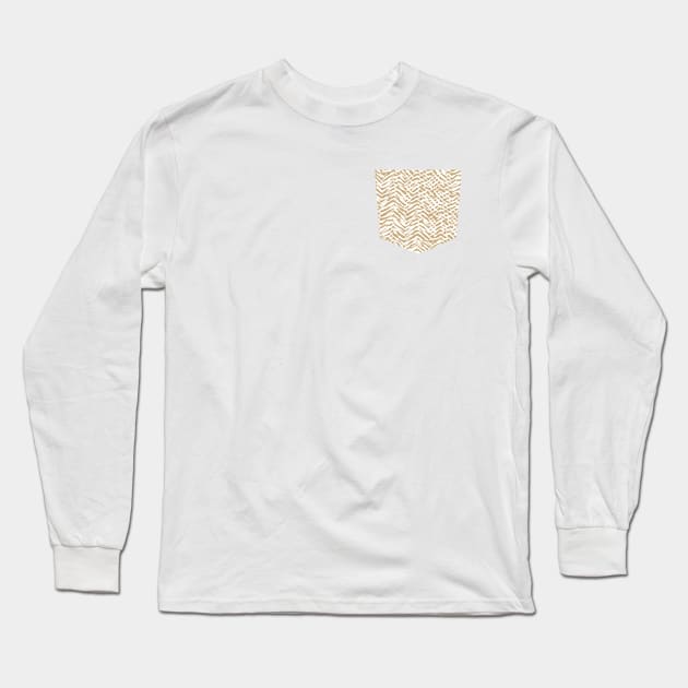 Pocket - MARKS TEXTURE OCHRE Long Sleeve T-Shirt by ninoladesign